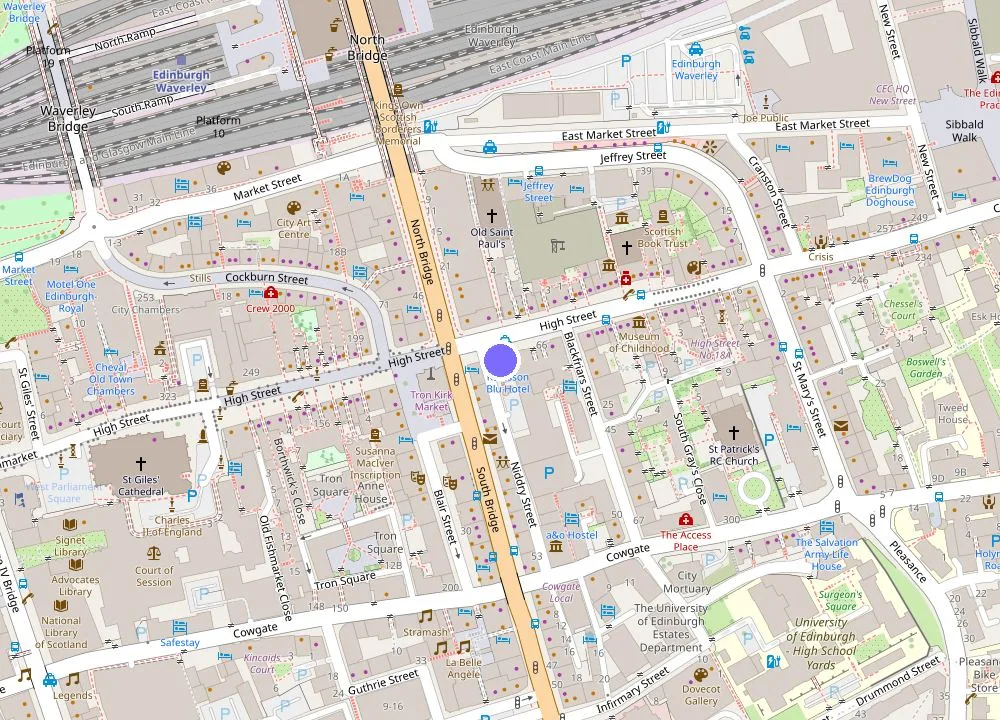 Map: Radisson Blu Hotel, Edinburgh City Centre
